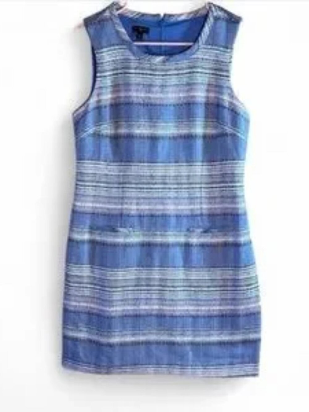 Blue Multi-Striped Mini Dress